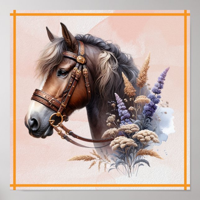 Poster Cheval Brown (Devant)