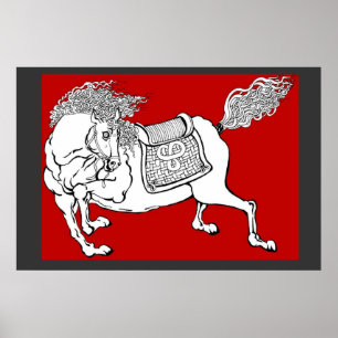 Poster Cheval chinois
