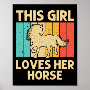 Poster Cheval cool Pour Filles Enfant Horseback équitatio