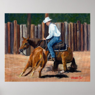 Poster Cheval coupant Quarter Cheval Imprimer