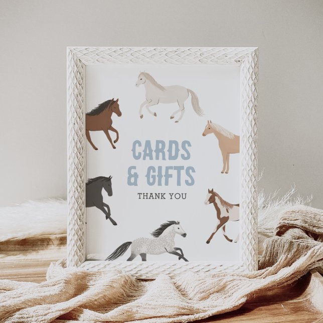Poster Cheval Cowboy Equestrio cartes et cadeaux d'annive (Créateur téléchargé)