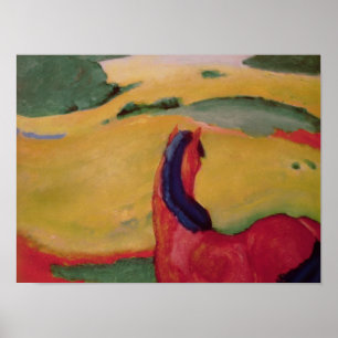 Poster Cheval dans un paysage, 1910