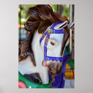 Poster Cheval de carrousel coloré