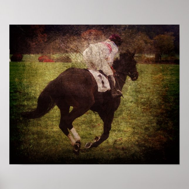 Poster Cheval de course (Devant)