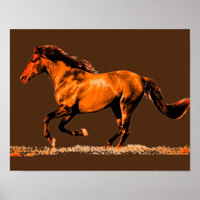 Poster Cheval de course (Devant)
