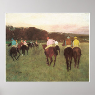 Poster Cheval de course à Longchamp, c. 1873-75 - Edgar D