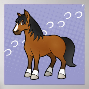 Poster Cheval de dessin