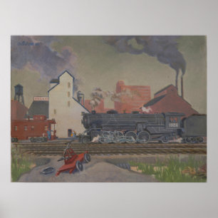 Poster Cheval de fer - Kulhanek Train Art