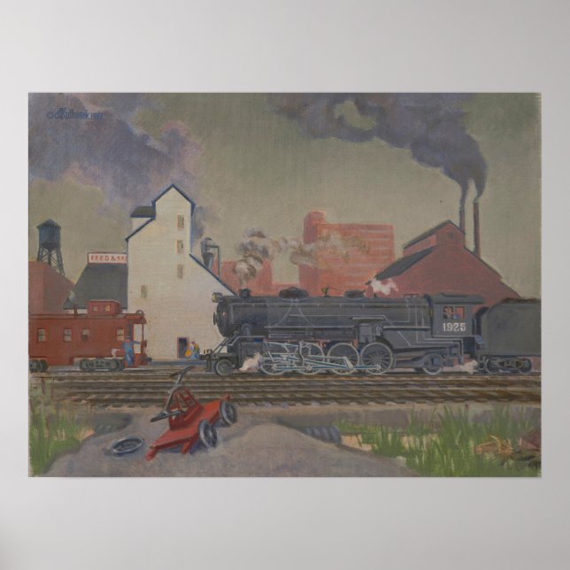 Poster Cheval de fer - Kulhanek Train Art (Devant)