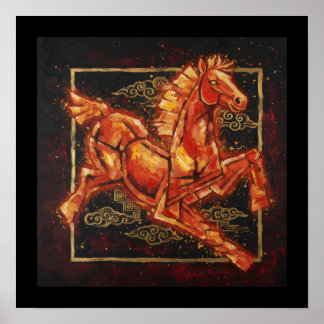 Poster Cheval de Feu