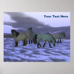 Poster Cheval de l'Aube - Yakutia