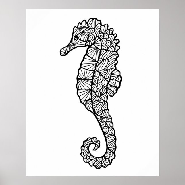 Poster Cheval de mer inspiré 2 (Devant)