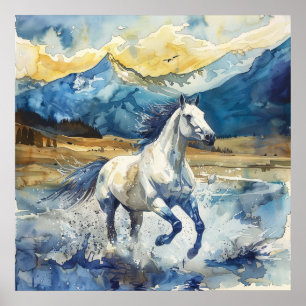 Poster Cheval de montagne