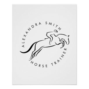 Poster Cheval de saut   Équitation   Entraîneur de chevau