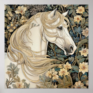 Poster Cheval en peinture pré
