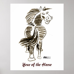 Poster Cheval En Voie Bonne Chance !