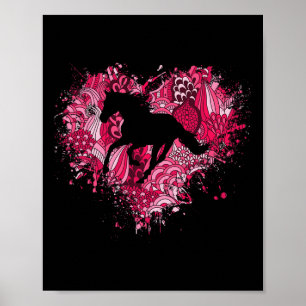 Poster Cheval Equestre Rider Aimer Horseback équitation F