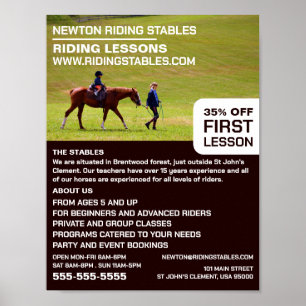 Poster Cheval équitation Portrait, Instructeur d'équitati