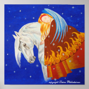 Poster Cheval et ange