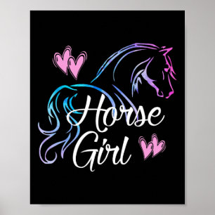 Poster Cheval fille Equestrian Ado Tween Femmes Enfant H