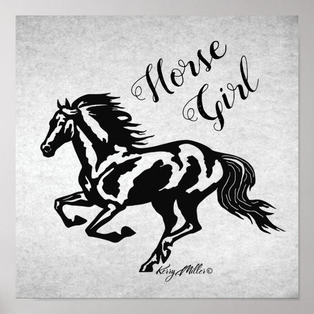 Poster Cheval Girl, Horse (Devant)