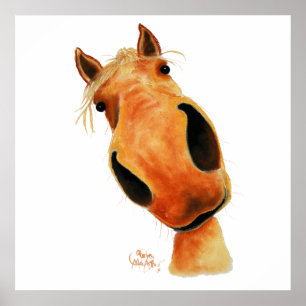 Poster Cheval heureux "pépite" par Shirley MacArthur