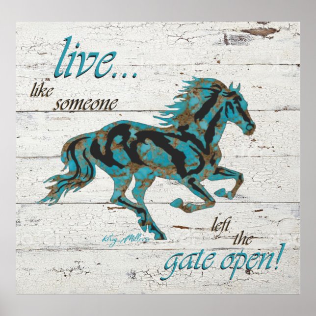 Poster Cheval inspirant (Devant)