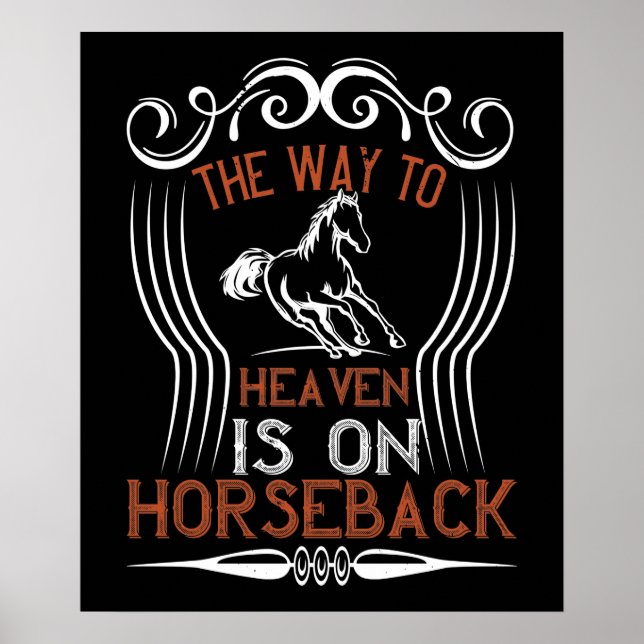 Poster Cheval - Le Chemin Vers Le Ciel Est À cheval (Devant)