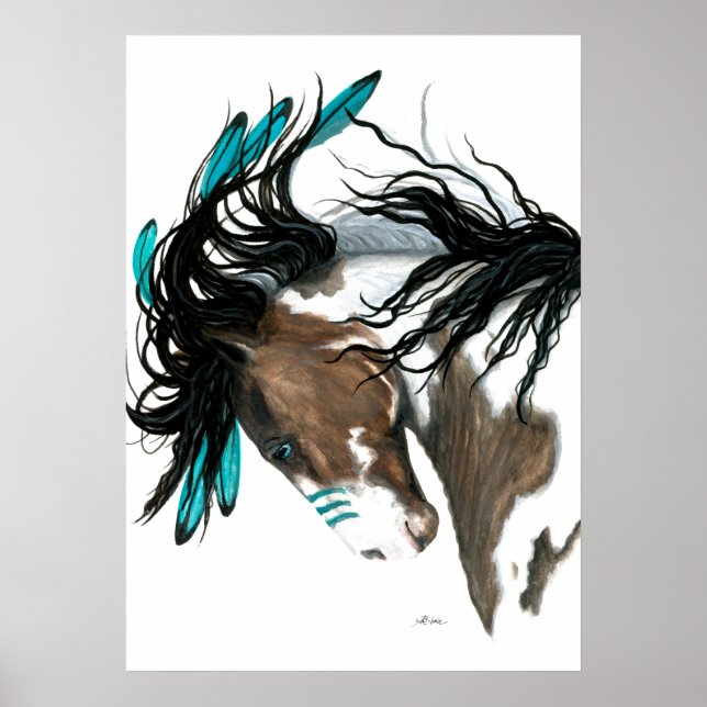 Poster Cheval Majestic Pinto de Bihrle (Devant)