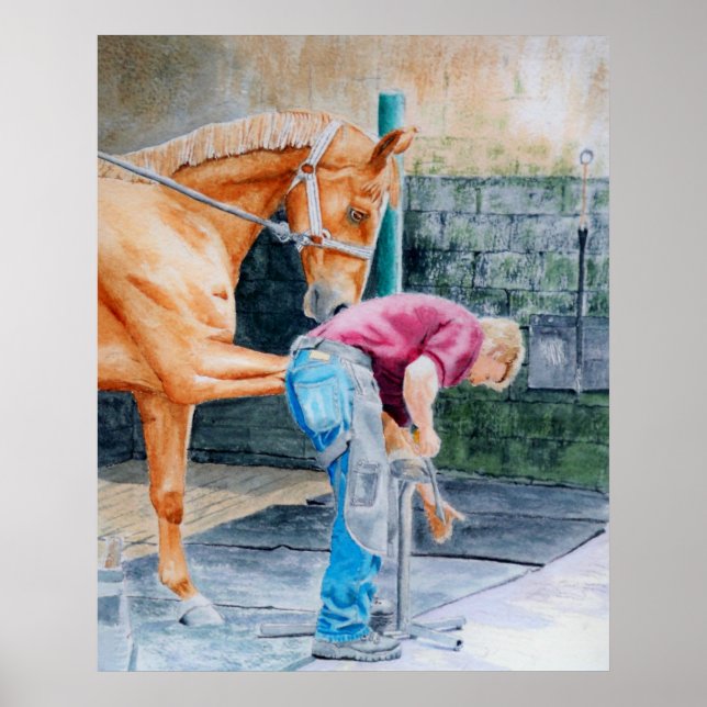 Poster Cheval pédicure (Devant)