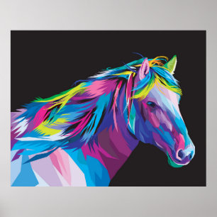 Poster Cheval pop art