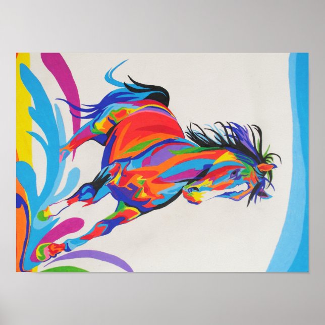 Poster Cheval Pop Art (Devant)