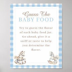 Poster Cheval Rocheux Devinez Le Baby shower Alimentaire 