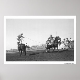 Poster Cheval Roping