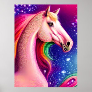 Poster Cheval rose