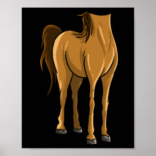 Poster Cheval sans tête cool Halloween Costume drôle Lazy