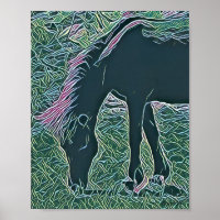 Cheval sauvage pâturant sur Shackleford Banks