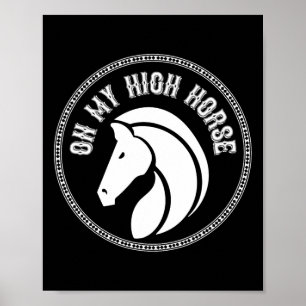 Poster Cheval Sur Mon Haut Cheval Pony Horseck Équitation