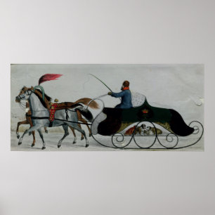 Poster Cheval traîné