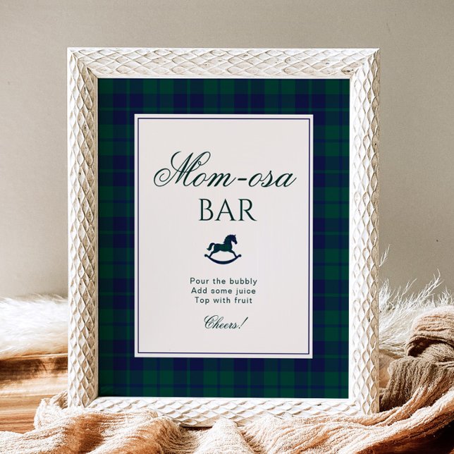 Poster Cheval vintage Plaid Momosa bar (Créateur téléchargé)