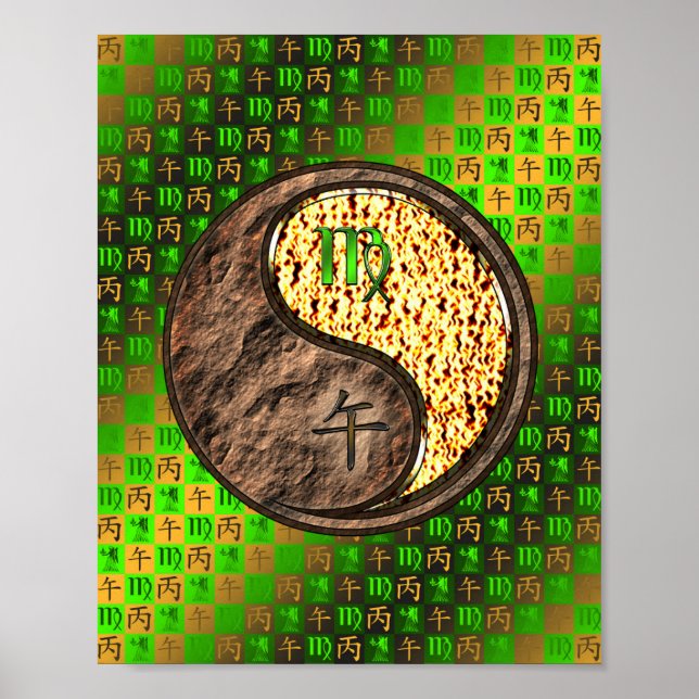 Poster Cheval Virgo & Fire (Devant)