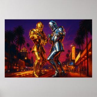 Poster Chevalier au Roxbury - Golden and Silver Disco Ar