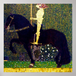 Poster Chevalier d'or, Gustav Klimt