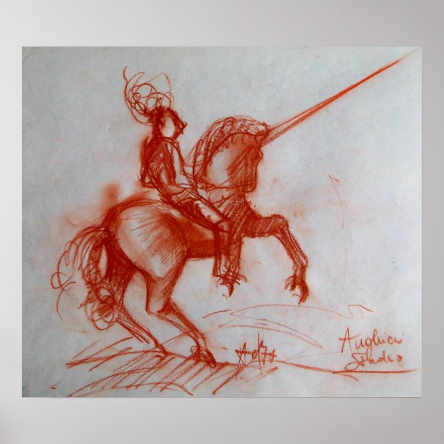 POSTER CHEVALIER FLORENTINE SUR HORSEBACK (Devant)