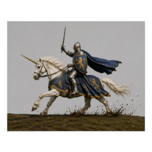 Poster Chevalier Licorne