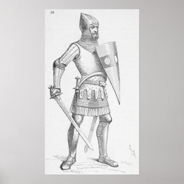 Poster Chevalier médiéval (Devant)
