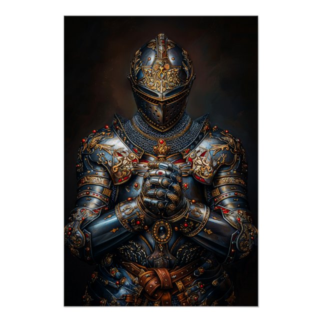 Poster Chevalier médiéval (Devant)