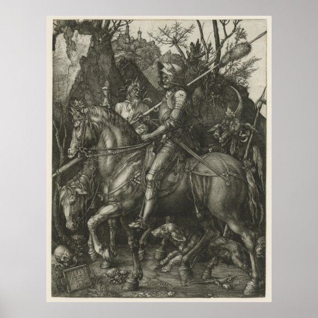 Poster CHEVALIER, MORT ET DIABLE par ALBRECHT DÜRER (Devant)