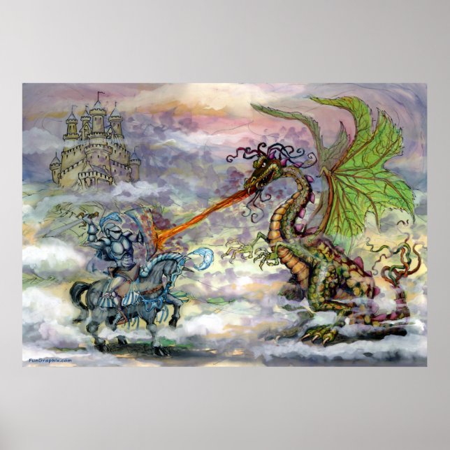 Poster Chevalier n Dragon (Devant)