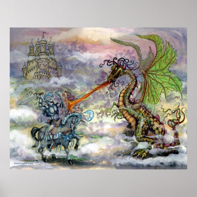 Poster Chevalier n Dragon (Devant)